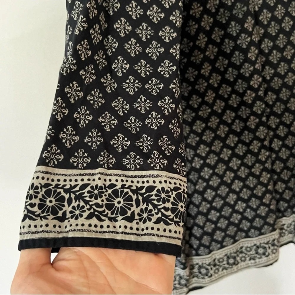 Lucky Brand Made in India Tunic Top Moroccan Indian
Print M Medium Tassle Boho - Picture 6 of 12